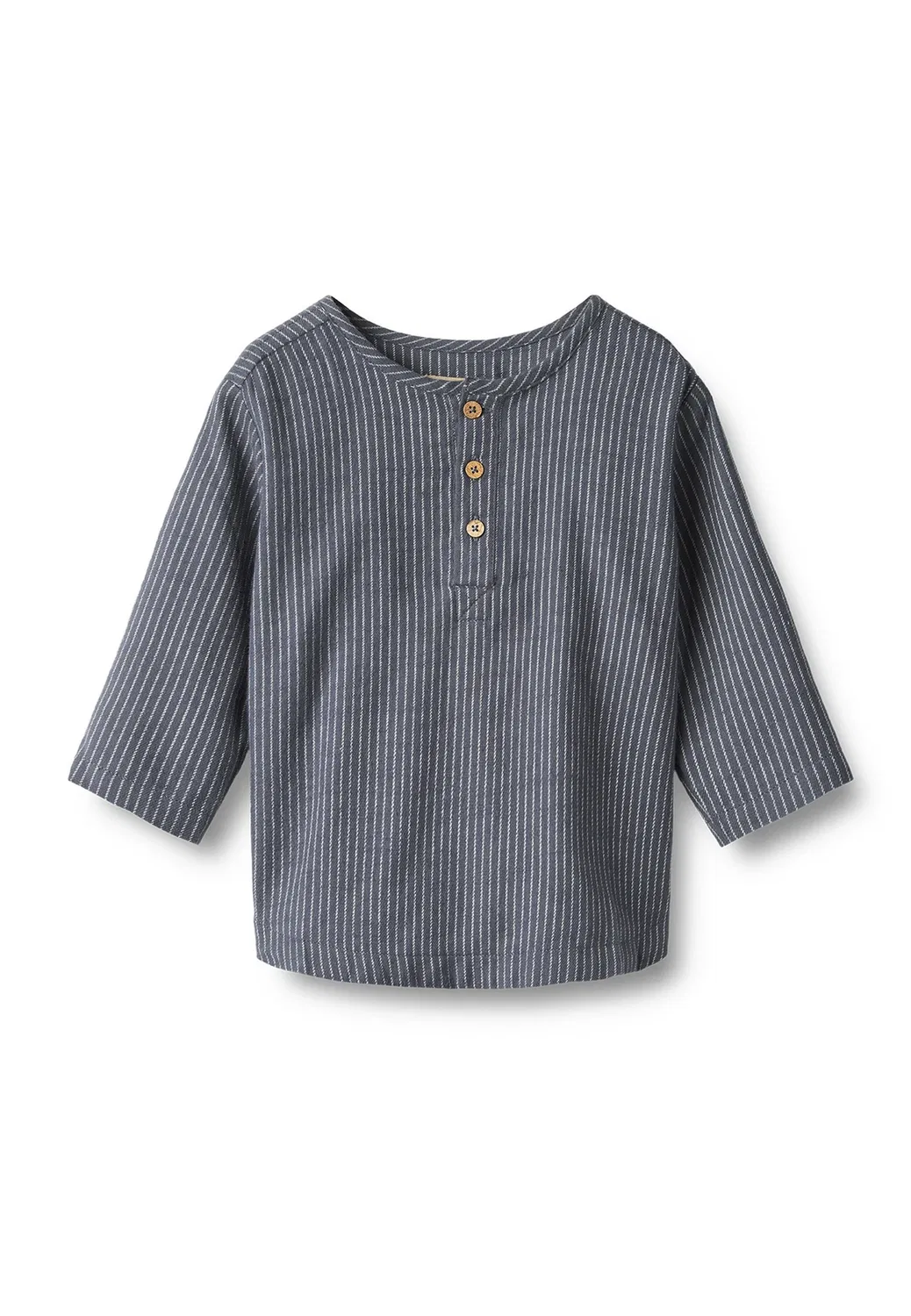 Рубашка бьорк - топ с длинными рукавами Wheat, Greyblue Slub Stripe