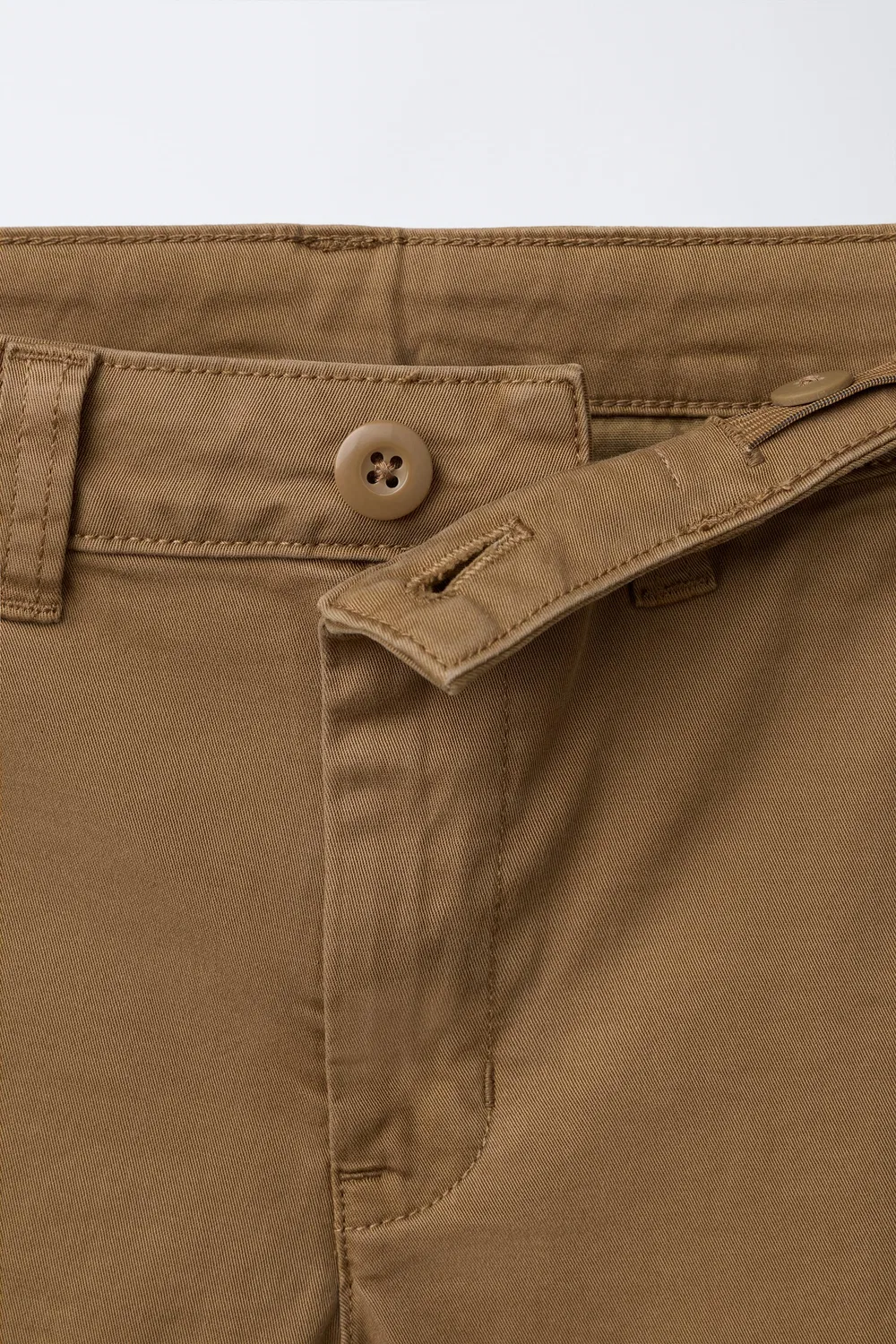 Брюки чинос свободного кроя ZARA, Brown — фото 3