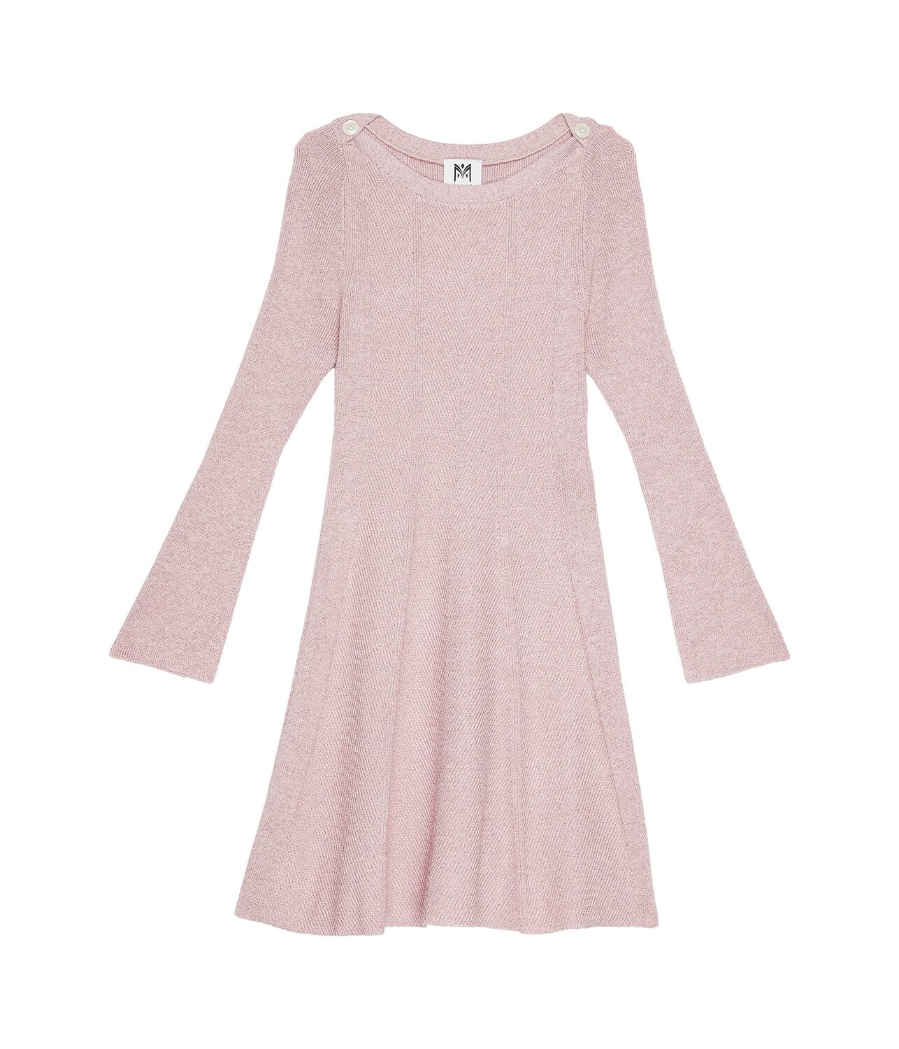 

Платье MILLY MINIS, Metallic Button Shoulder Sweaterdress