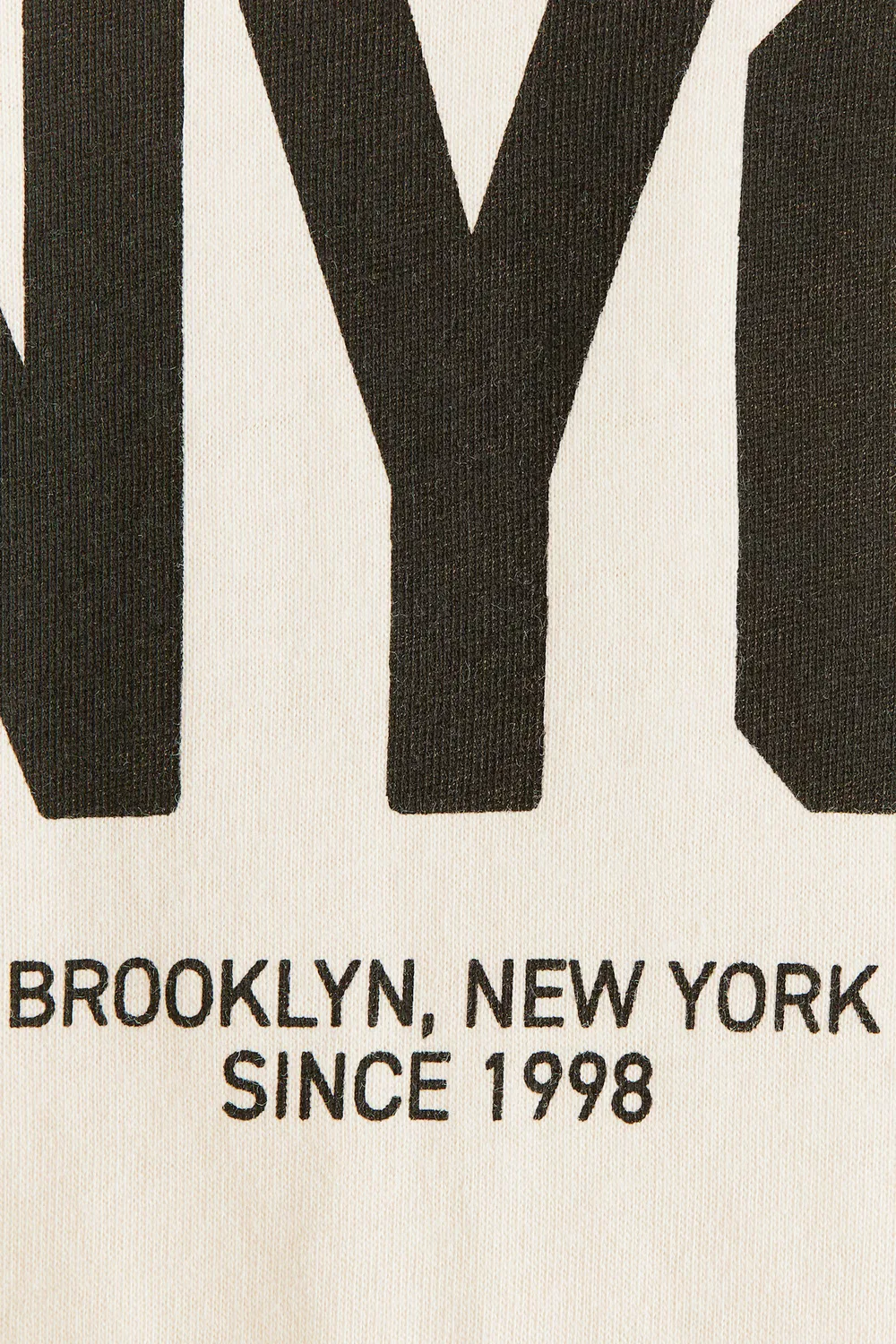 Рубашка с длинными рукавами и принтом H&M, Cremefarben/Nyc — фото 2