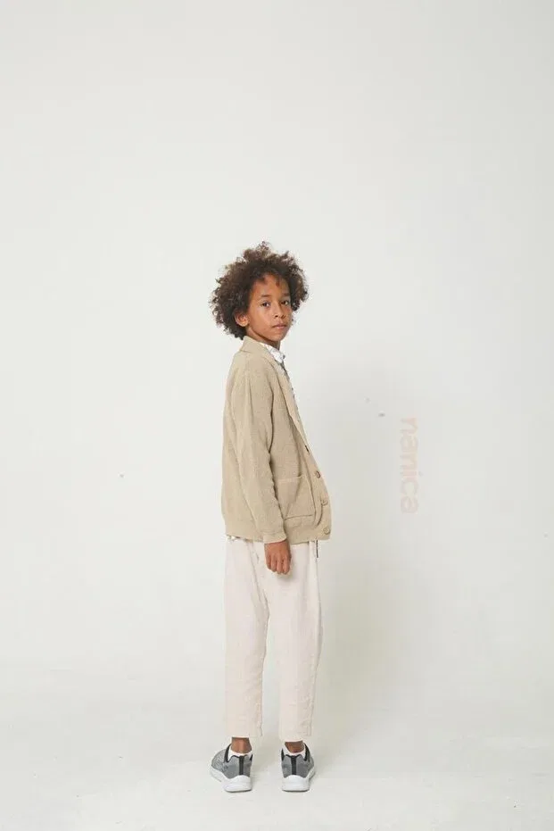 Детский кардиган для мальчиков хлопковый Thessaloniki Knitwear Ugly Duck, Beige — фото 3