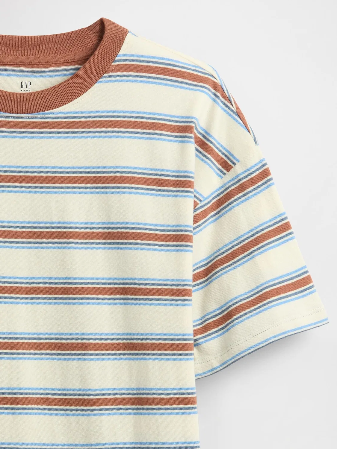 Футболка свободного кроя с коротким рукавом Gap Relaxed Original, кремово-коричневый — фото 3