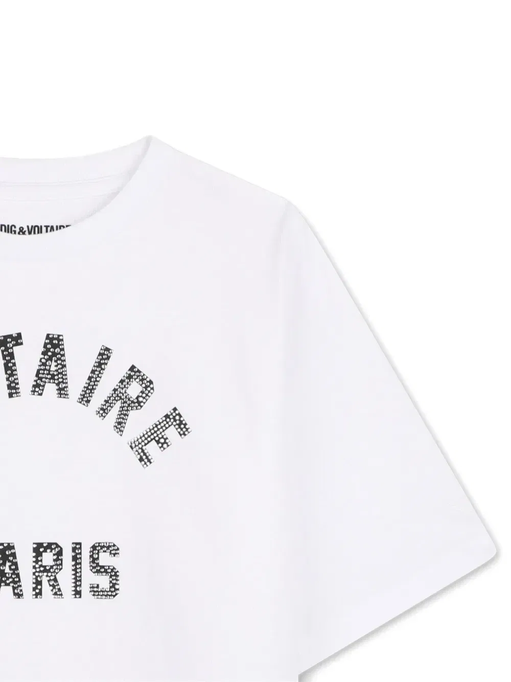 Футболка со стразами и логотипом Zadig & Voltaire Kids, белый — фото 3