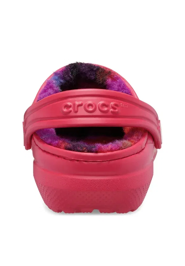Детские классические сабо с подкладкой и яркой клетчатой расцветкой Crocs — фото 4