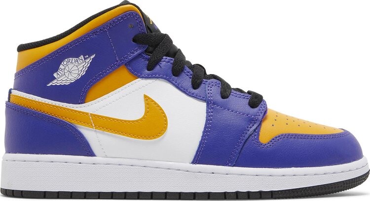 

Кроссовки Air Jordan 1 Mid GS Lakers, фиолетовый, Фиолетовый;синий, Кроссовки Air Jordan 1 Mid GS Lakers, фиолетовый