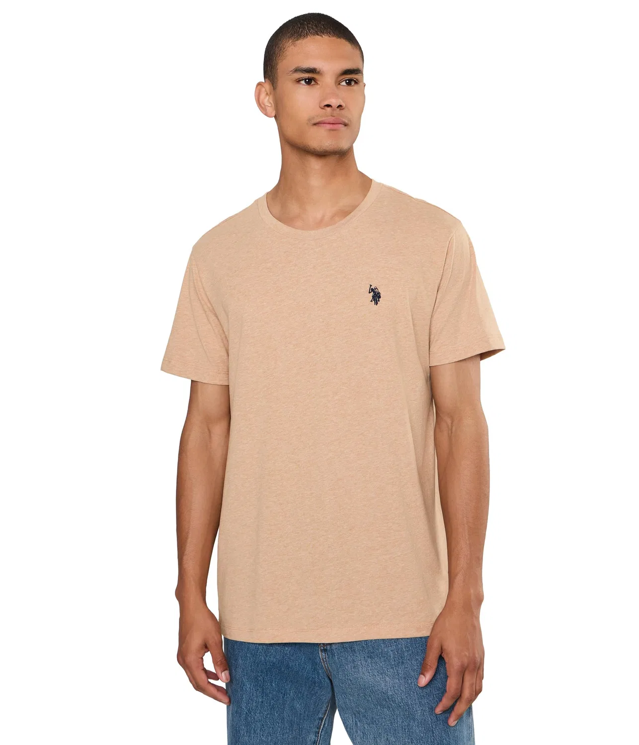 Мужская футболка с принтом Mick U.S. POLO ASSN., Khaki Heather