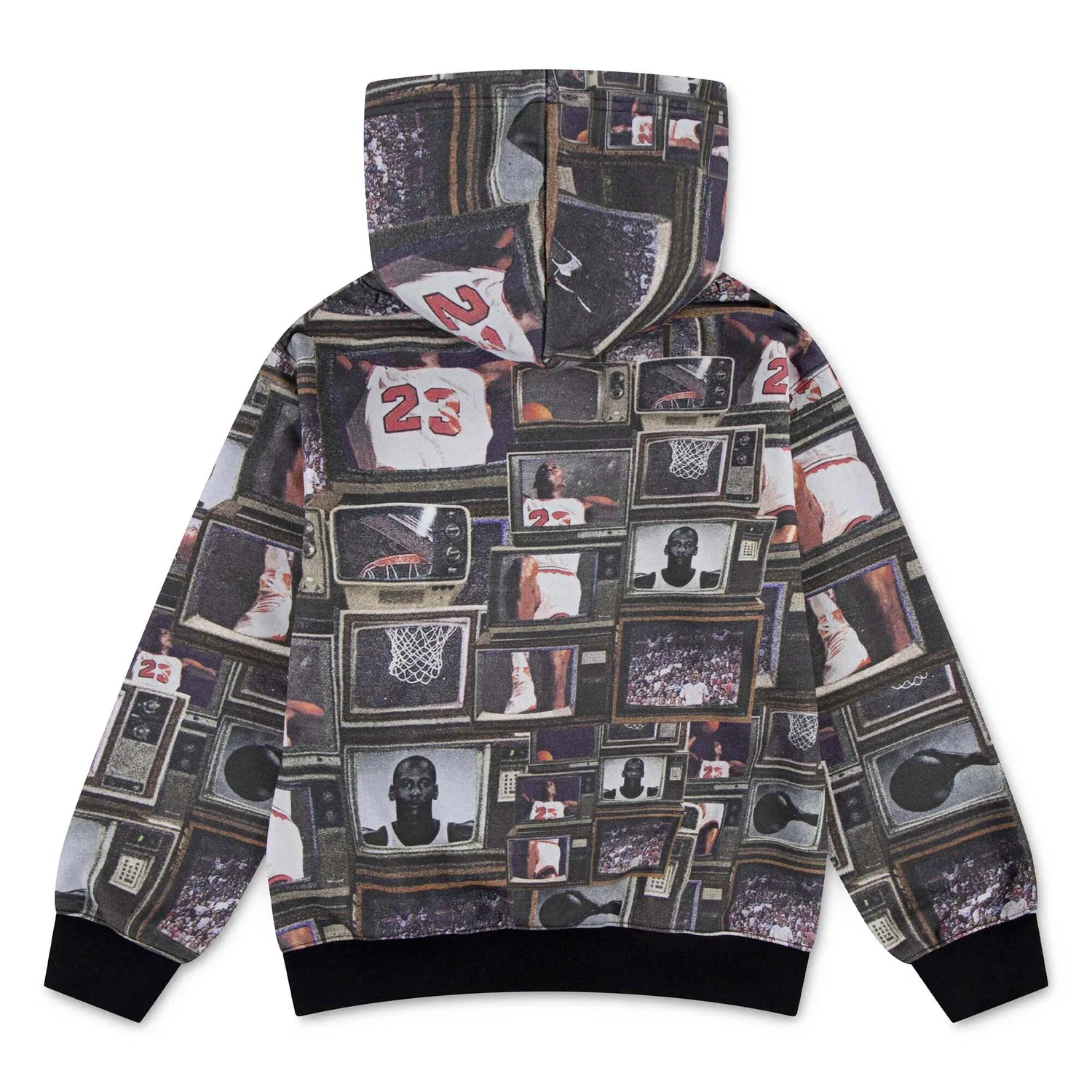 Детский свитшот с принтом Jordan Jdb Mj Brklyn Aop Ft Po Sweatshirt Jordan, Schwarz — фото 2