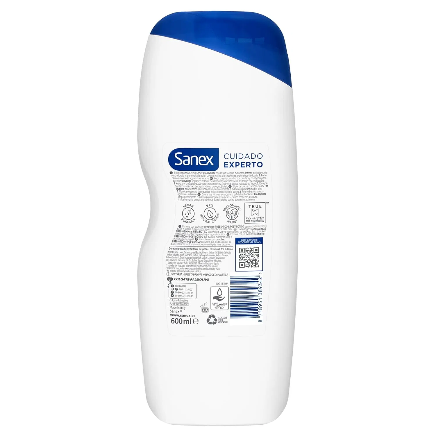 Гель для душа Sanex Expert Pro Hydrate, 4 x 600 мл, Deep Moisturising — фото 3