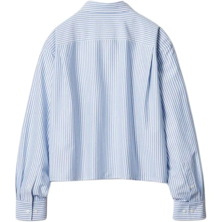 Женская рубашка с лацканами Royal Blue UNIQLO, 65 Royal Blue — фото 3