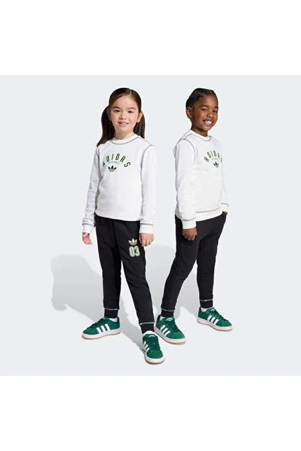 Детский спортивный комплект для девочек с длинным рукавом Adidas, White — фото 2