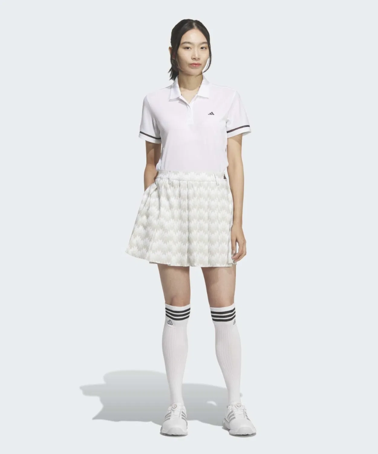 Женская юбка с принтом Regular Fit Adidas Golf, Белый — фото 3