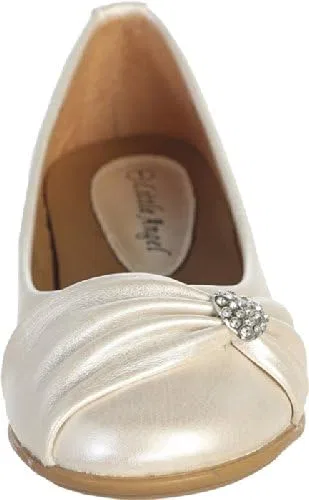 Детские балетки для девочек с принтом Ivory Pearl or White Dempsey Marie, Ivory Pearl — фото 2