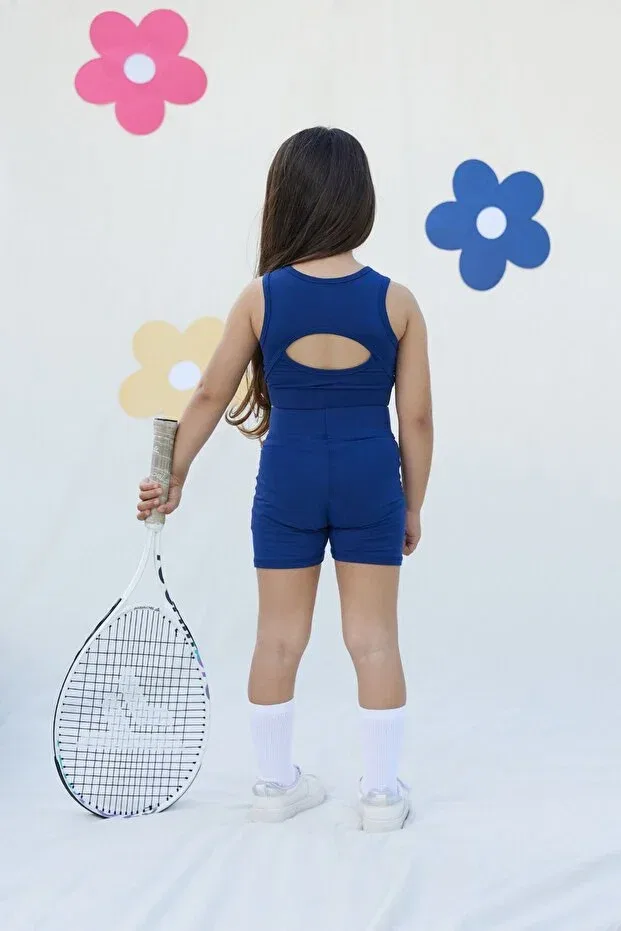 Детские леггинсы для девочек с принтом Tennis Club Miela Kids, Night Blue — фото 3