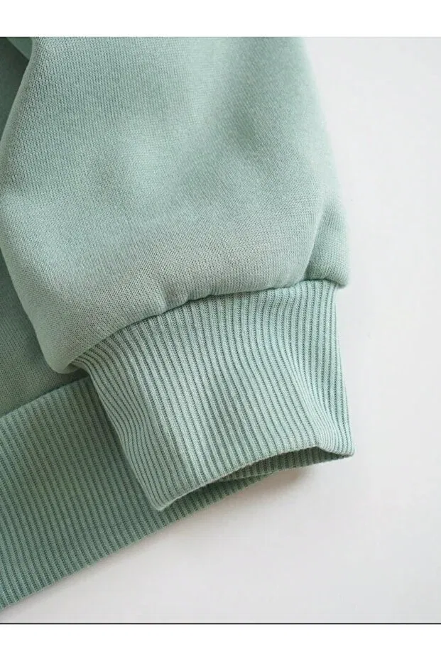 Детские свитшот для мальчиков с принтом Gumball Printed Serays Moda, Mint Green — фото 4