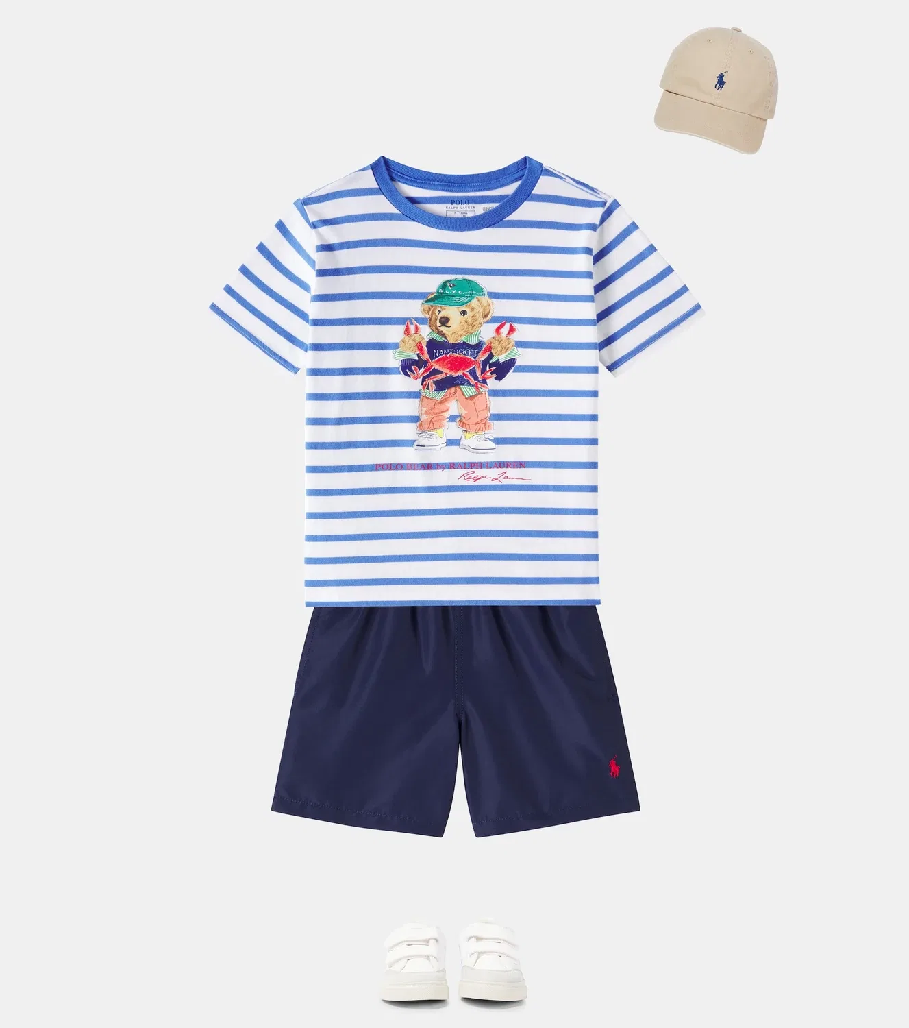 Плавки-шорты с логотипом Polo Ralph Lauren Kids, синий — фото 2