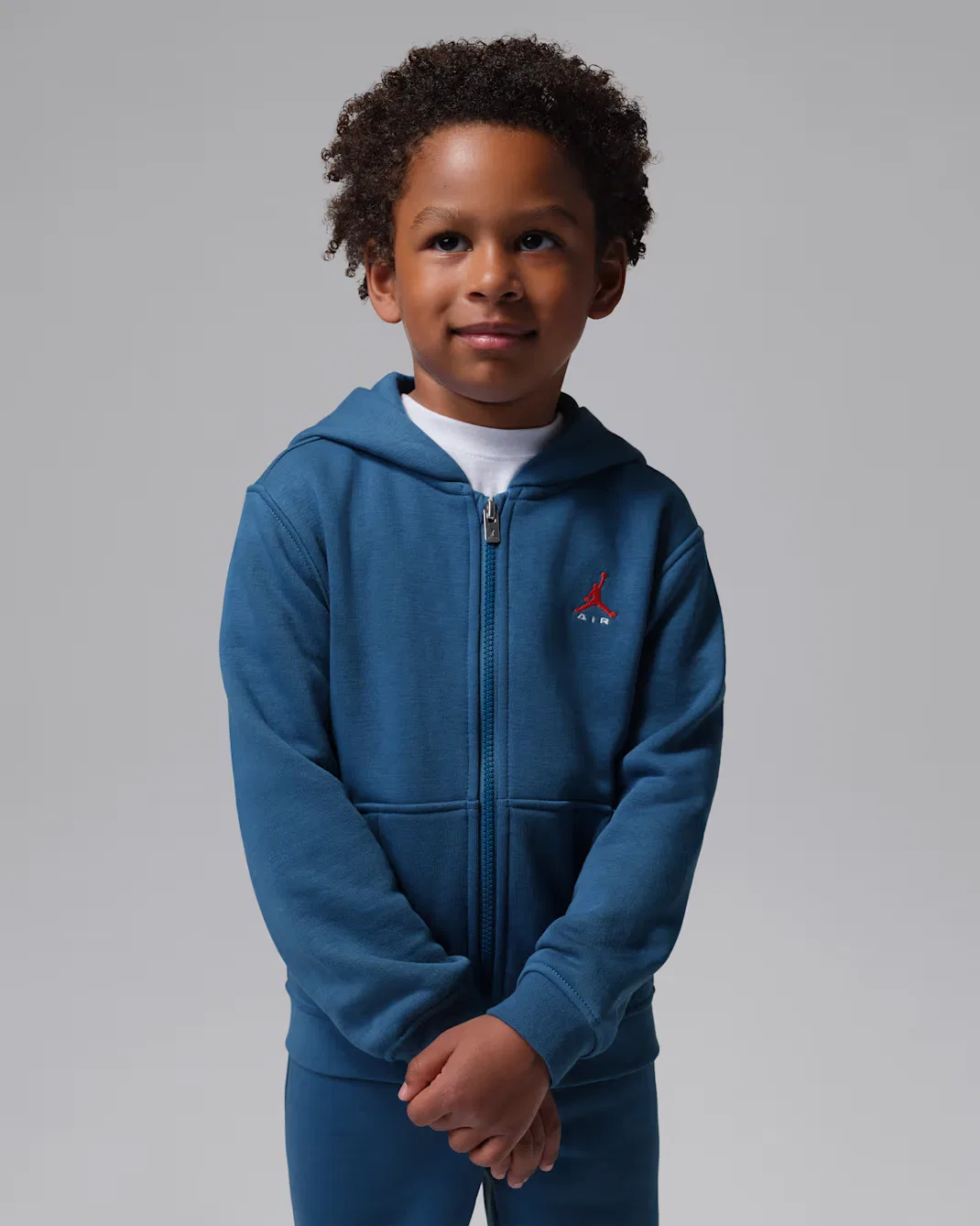 Комплект Jordan Brooklyn Fleece из двух предметов (худи на молнии и брюки) для детей младшего возраста, True Blue — фото 4