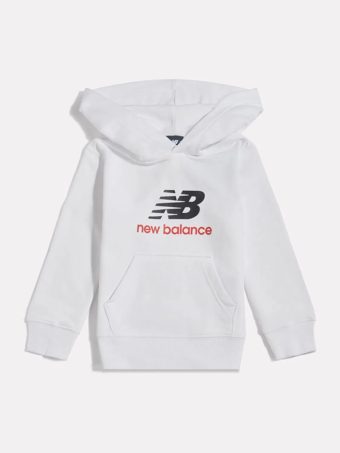 Худи из французского терри New Balance White Stacked Logo, белый