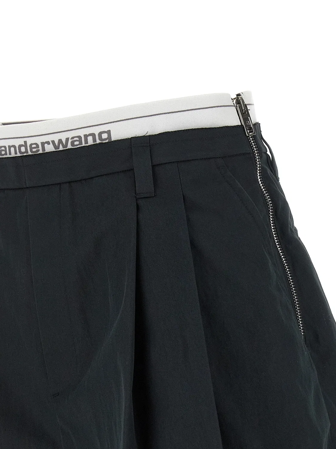 Шорты с логотипом на резинке Alexander Wang, черный — фото 3