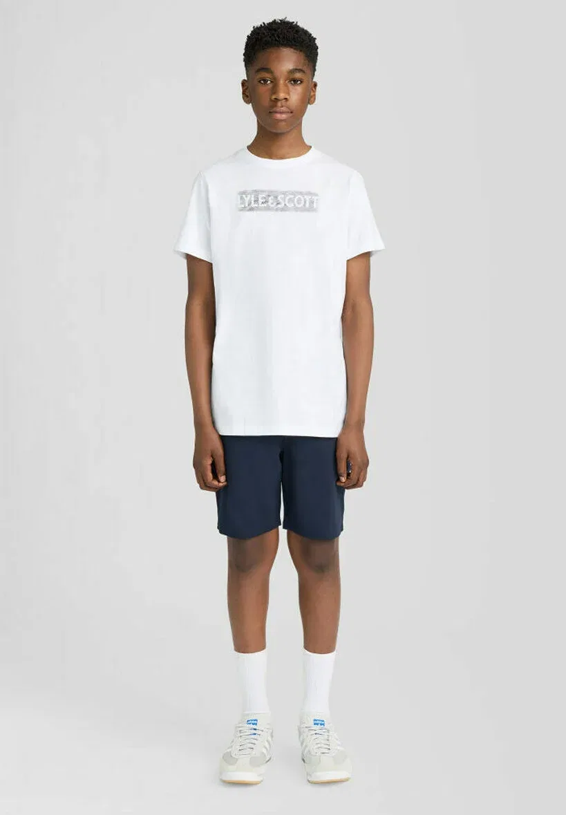 Футболки Ss с графическим логотипом в движении - футболка с принтом Lyle & Scott, White
