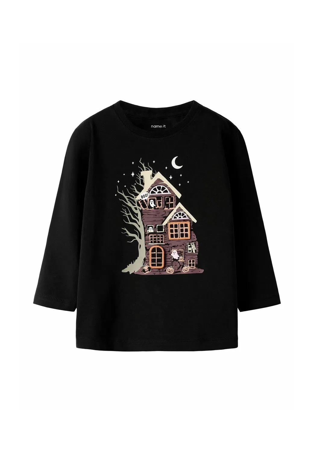 Унисекс - футболка с длинными рукавами Name It, Black