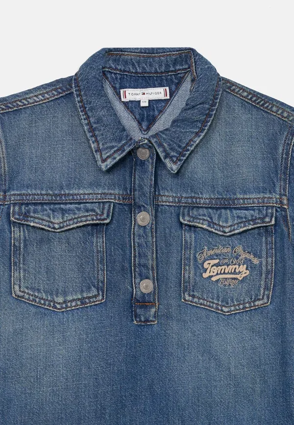 Платье джинсовое Denim dress Tommy Hilfiger, Island Blue, синий — фото 4