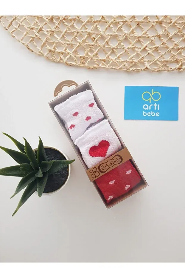 Детские носки с принтом Heart Artıbebe, Red
