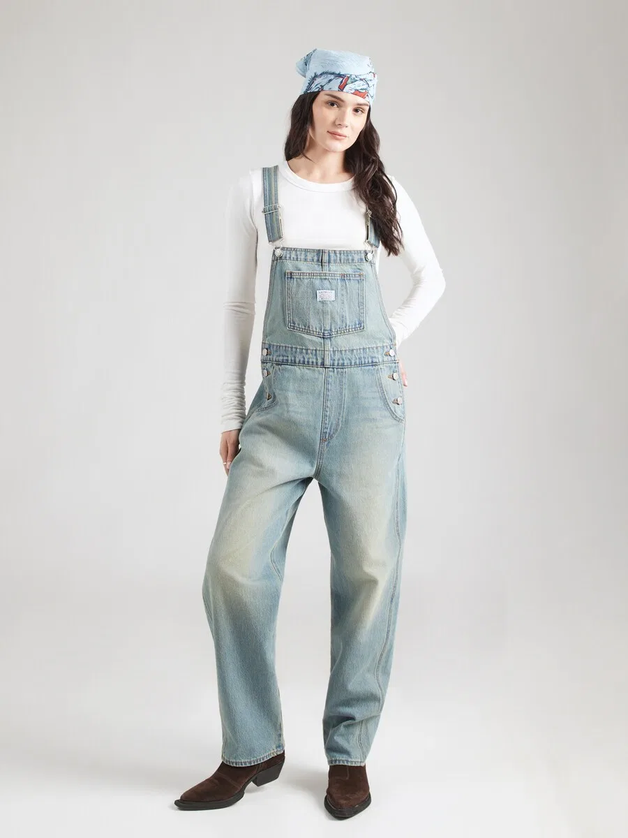 Джинсовый комбинезон LEVI'S Regular 'Vintage Overall' светло-голубого цвета — фото 2