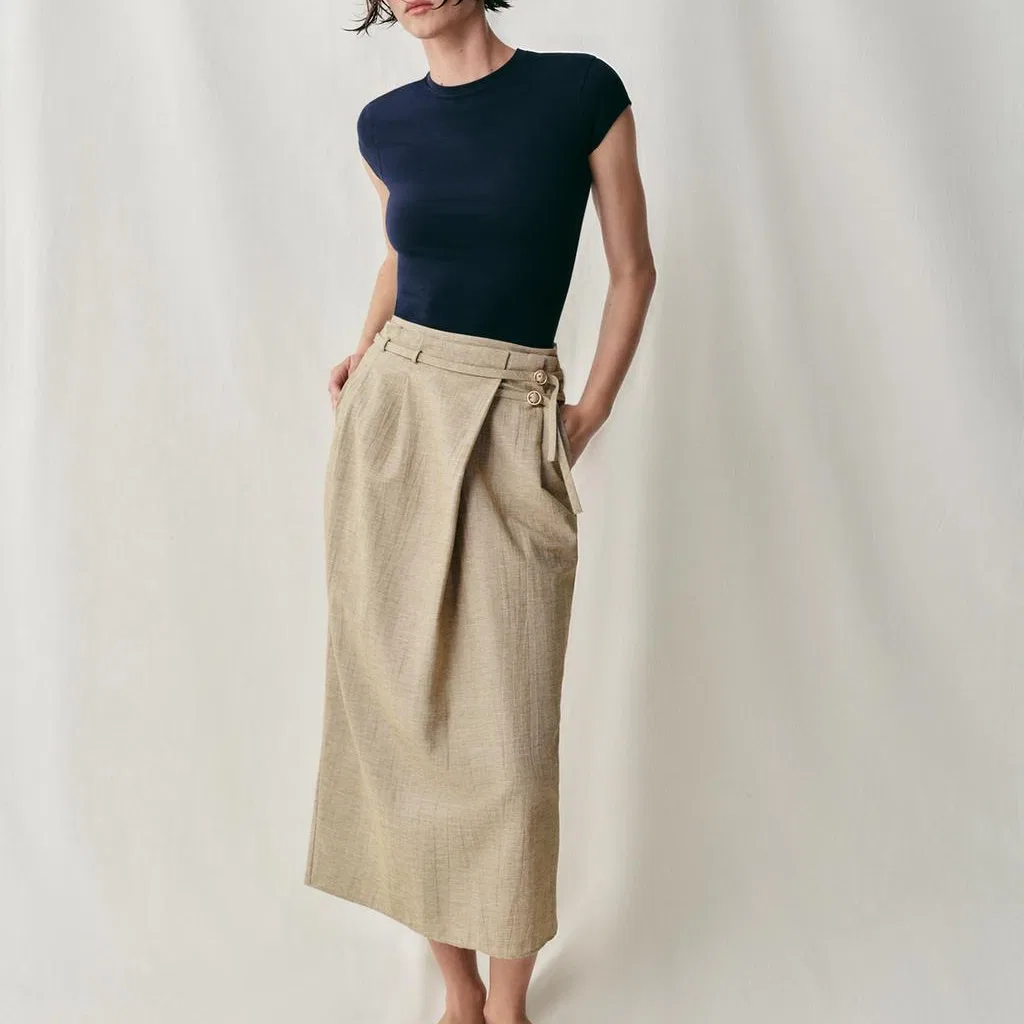 Женская футболка с круглым вырезом Sea Blue ZARA, Sea Blue — фото 4
