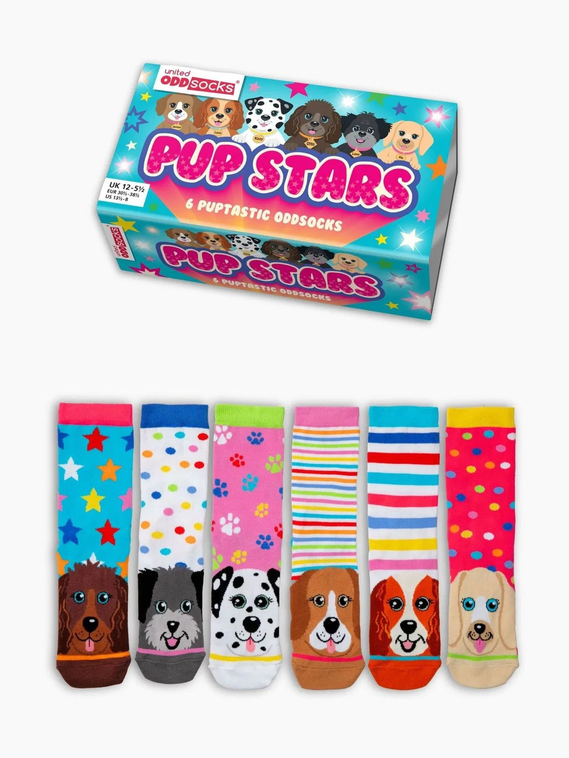 Носки Pup Stars 6 пар United Odd Socks, синий