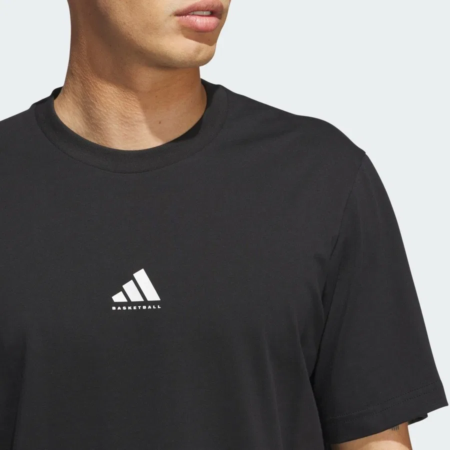 Футболка с графическим принтом Performance JX0083 adidas, Черно-белый — фото 4