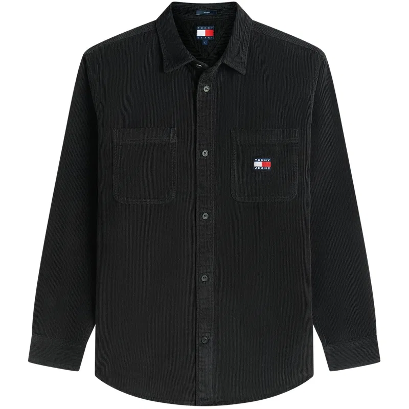 Мужская рубашка с воротником Black Bds Tommy Hilfiger, Black BDS