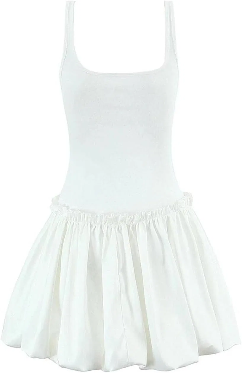 Женское мини-платье с кружевными вставками и бантом French Square Collar, D — фото 3