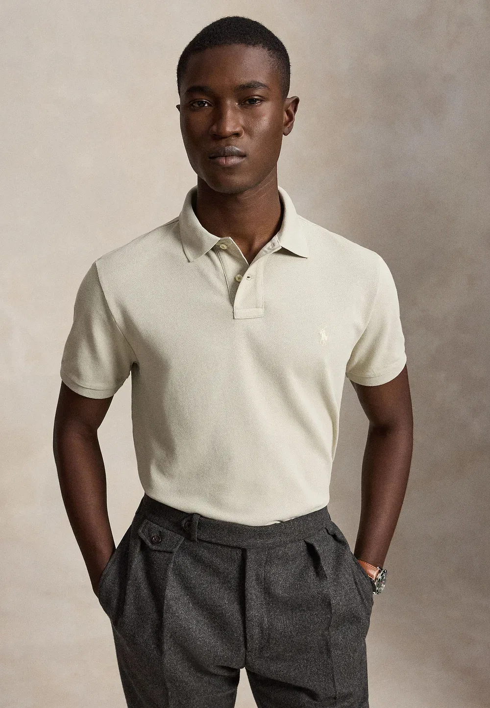 Рубашка-Поло с коротким рукавом Polo Ralph Lauren, Classic Stone