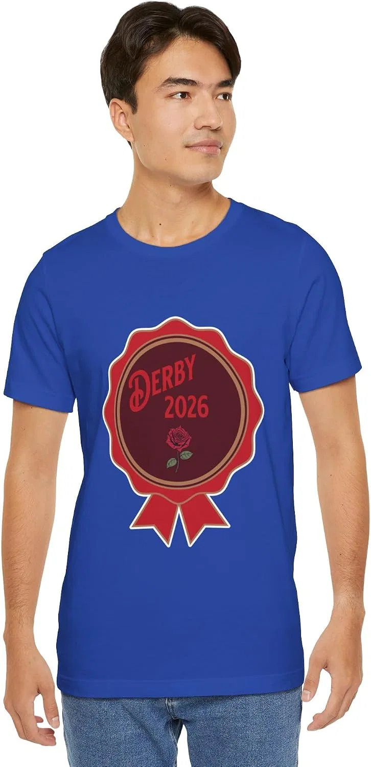 Футболка с вышивкой Derby 2026 Bella+canvas, True Royal
