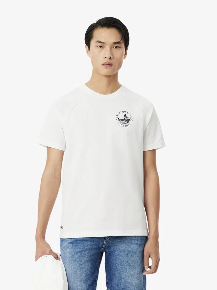 Футболка поло LACOSTE Miami Open Regglan, White