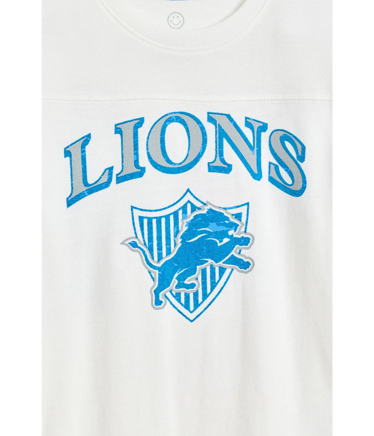 Футболка с длинными рукавами в полоску с символикой команды NFL Detroit Lions (для маленьких и больших детей) Junk Food Clothing Kids, Vintage White — фото 3