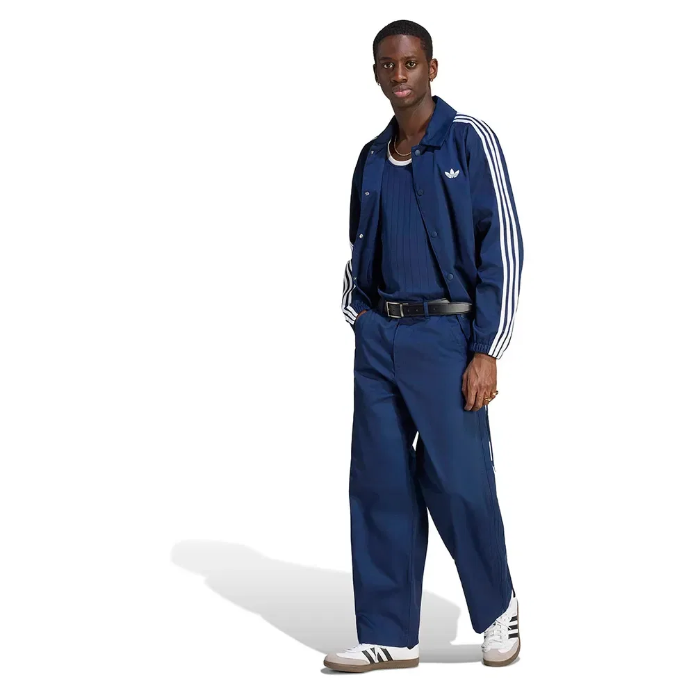 Мужские брюки с защипами Adidas Originals 3-Stripes Pleated, Blue — фото 4