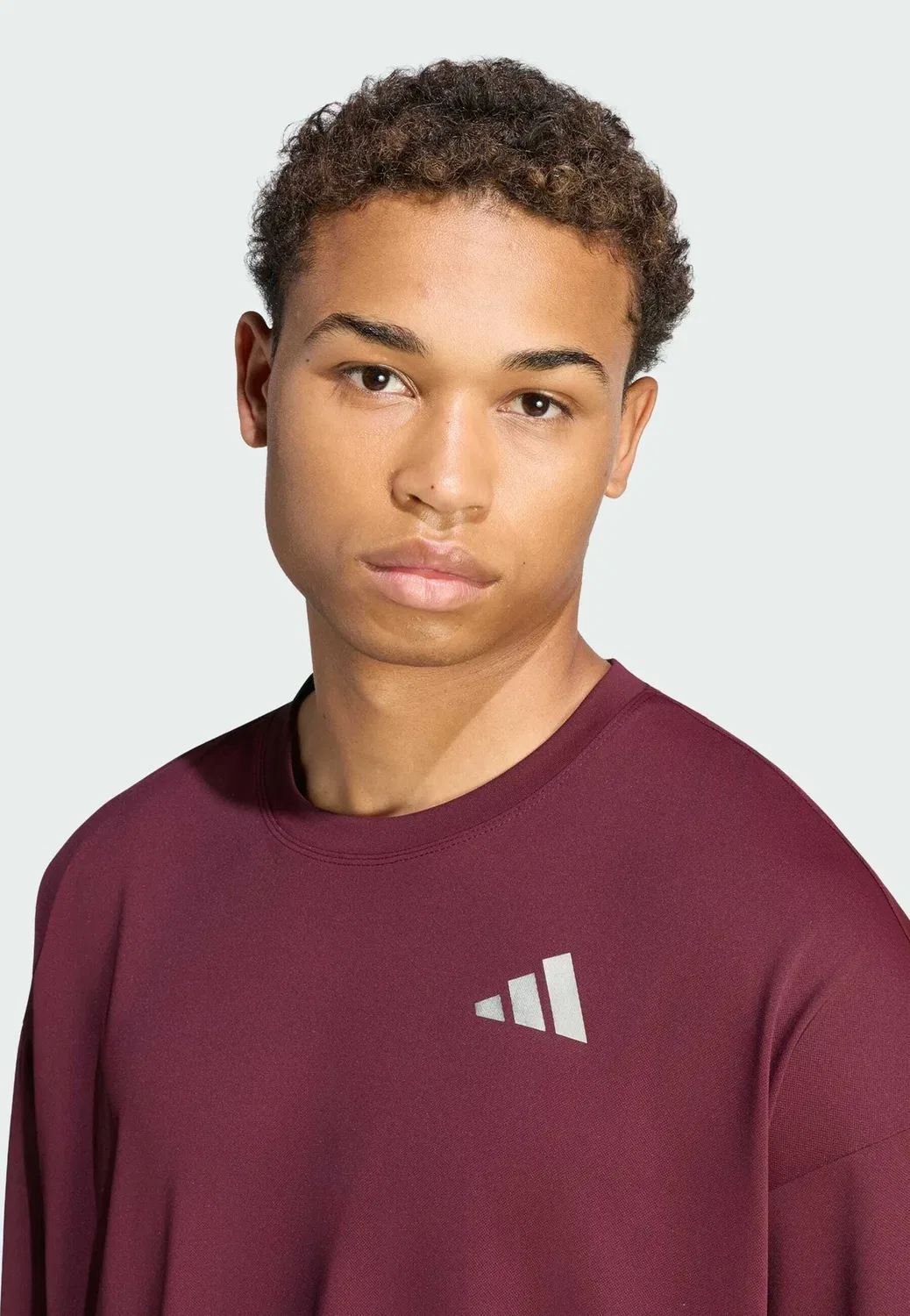 Теннисная футболка climacool+ t-shirt pro - спортивная футболка Adidas Performance, Maroon — фото 3