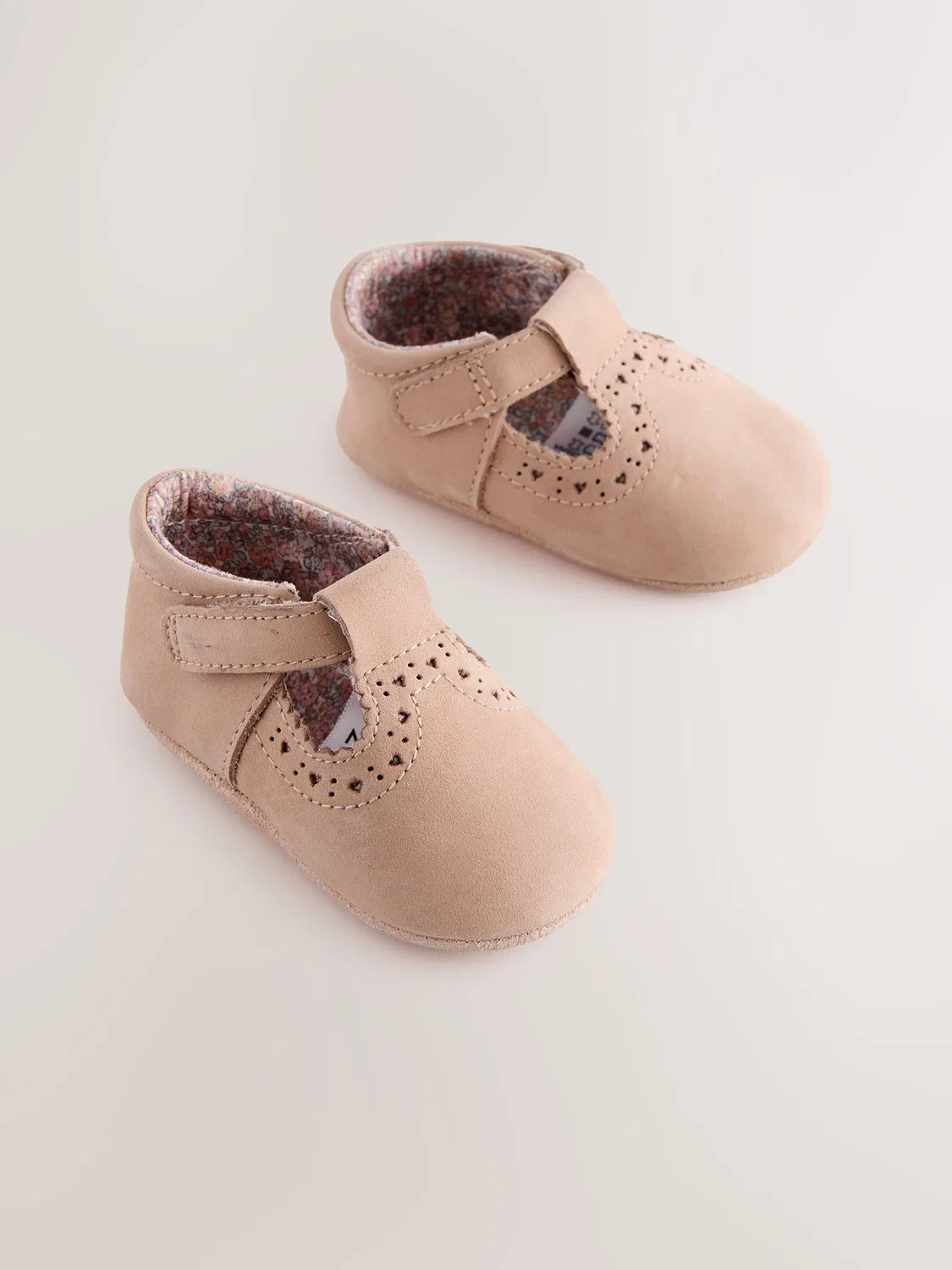 Туфли T-bar кожаные, модель Tan Leather Baby T-Bar Shoes Next, коричневые