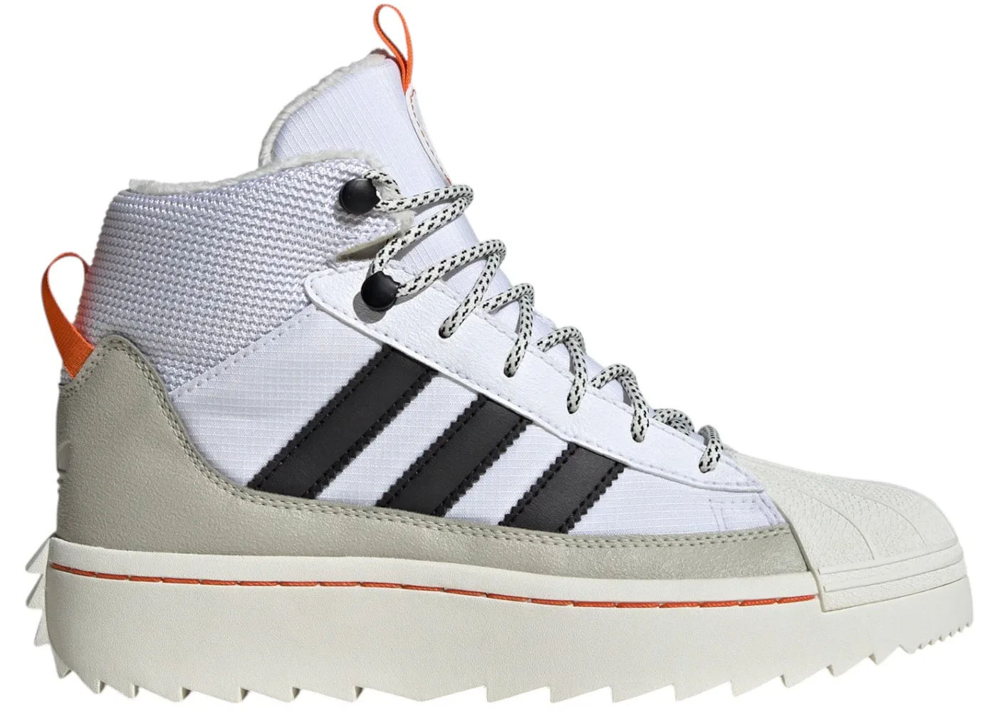 Детские кроссовки Lifestyle с высоким верхом Adidas Superstar Winter Trek, Cloud White Core Black Putty Grey