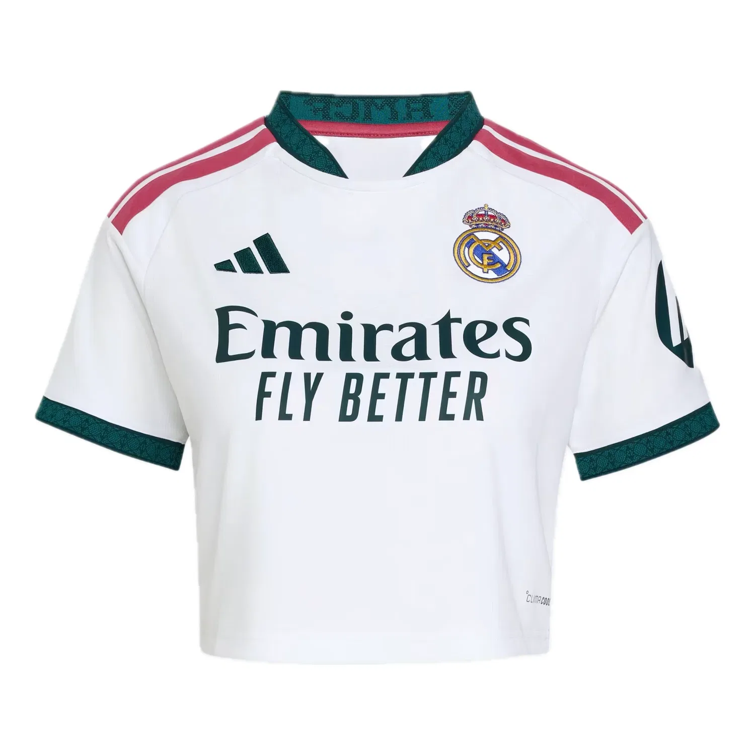 Женская футболка с принтом Real Madrid 26/27 Home Cropped Jersey Adidas, белый