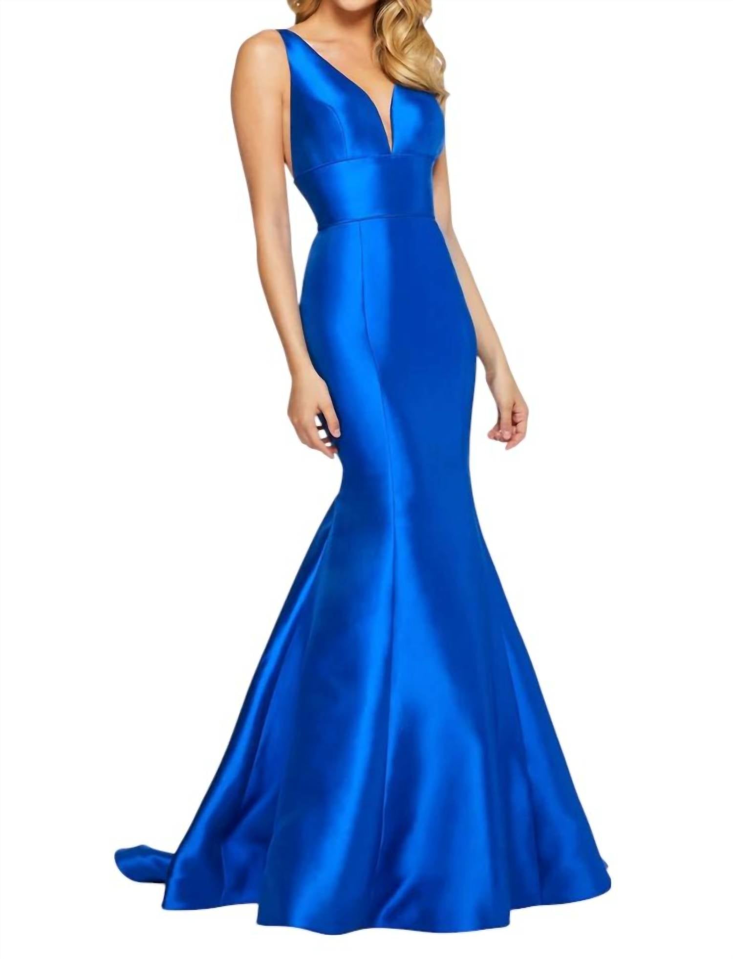 

Платье для выпускного вечера в стиле русалки с двойными тонкими бретелями, цвет Royal Sherri Hill, Royal