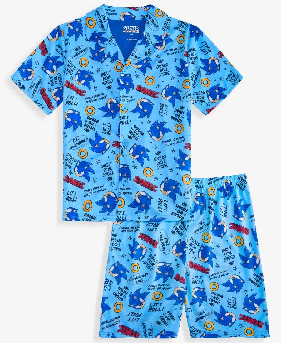 Комплект пижам с коротким рукавом Sonic, 2 предмета, Light Pastel Blue