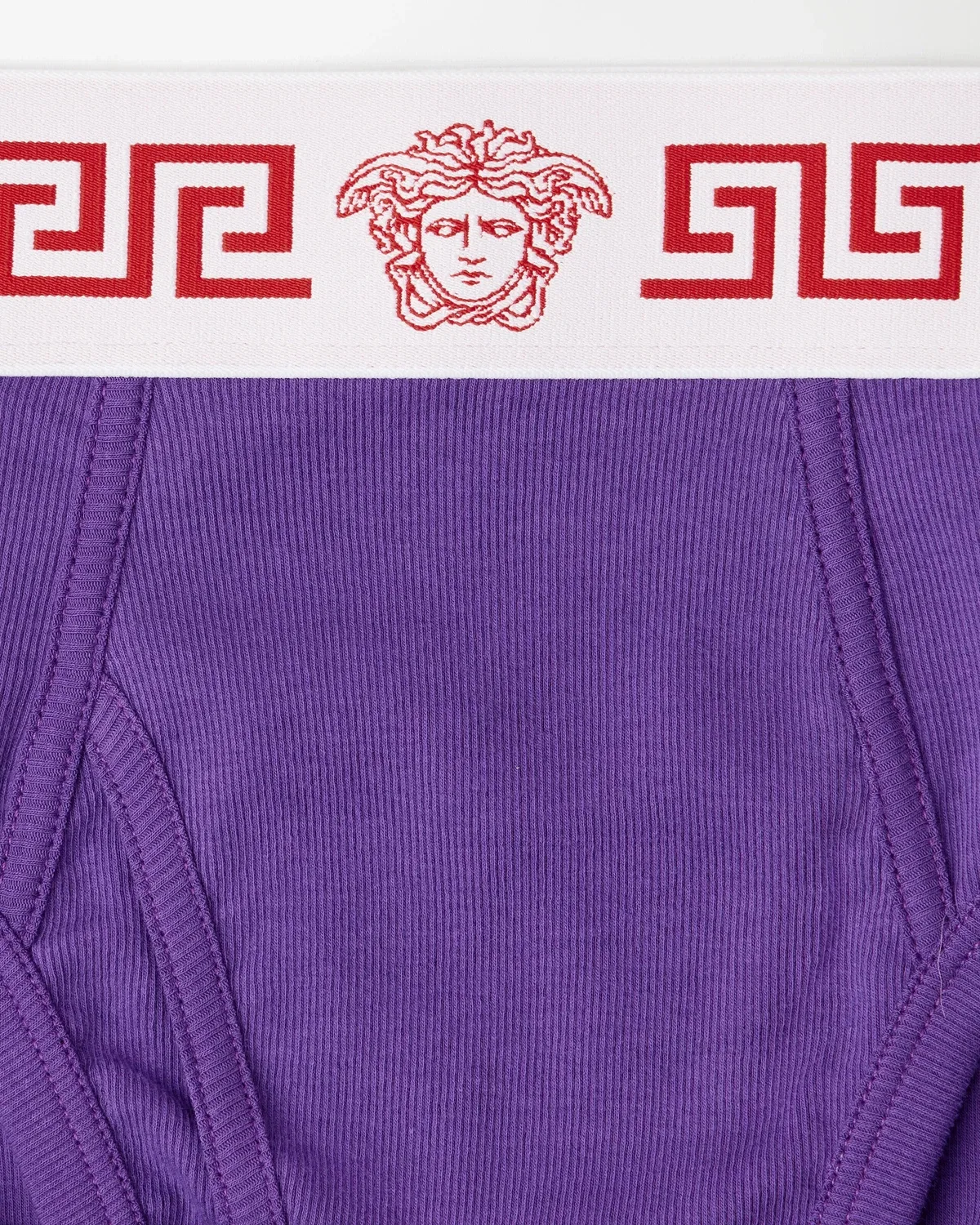 Трусы из хлопкового трикотажа в рубчик VERSACE, фиолетовый — фото 3
