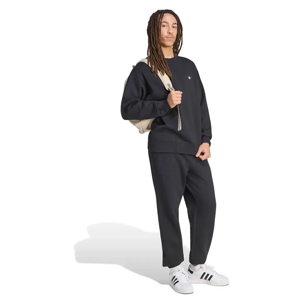 Свитшот свободного кроя Trefoil Essentials Loose Crew Adidas Originals, черный — фото 4