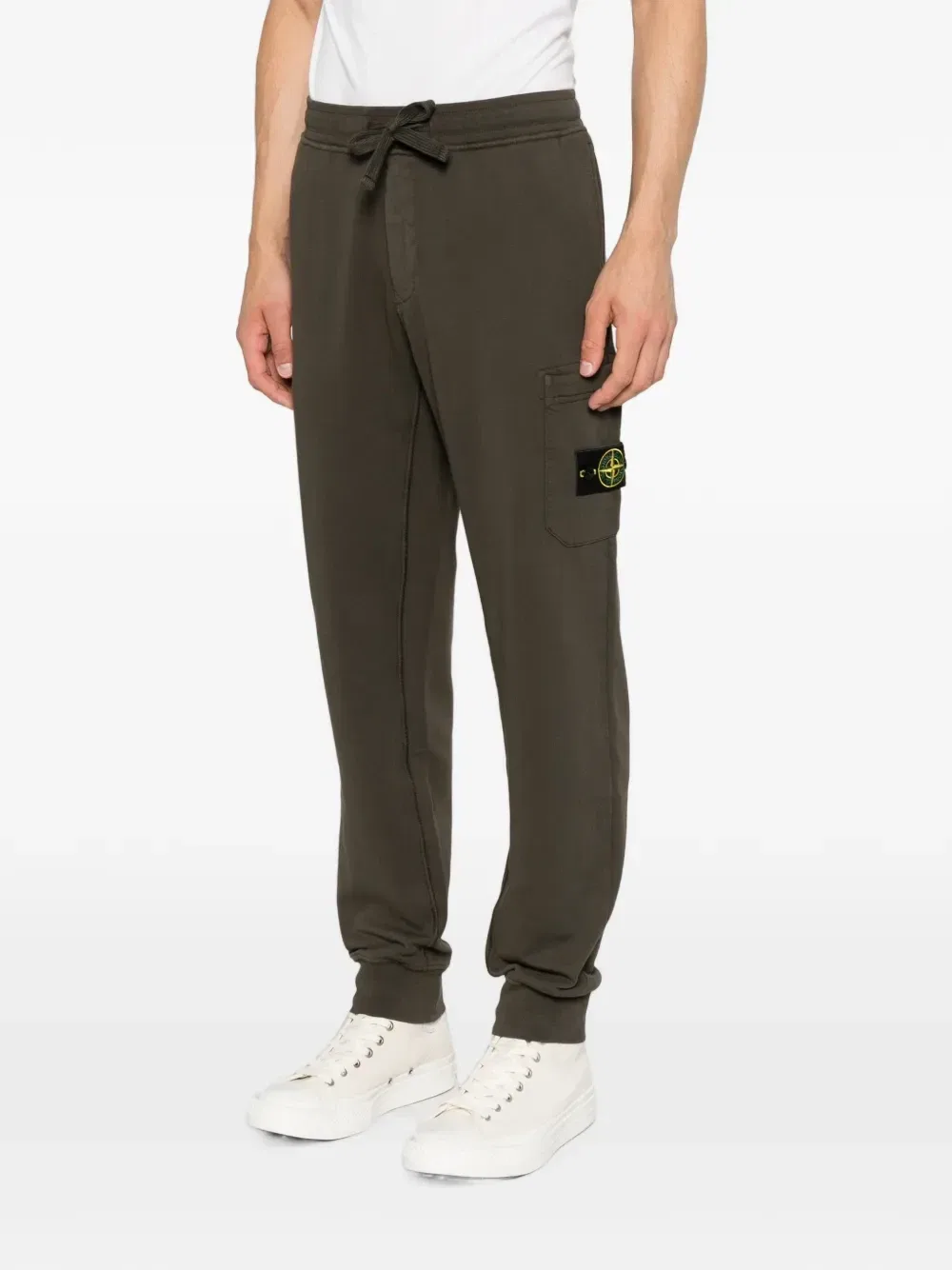 Спортивные брюки с нашивкой-компас на кармане Stone Island, зеленый — фото 3