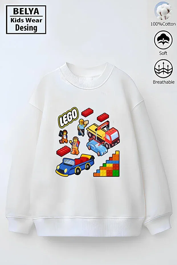 Детские свитшот для девочек оверсайз Belya Kids Wear, White