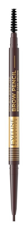 

Водостойкий карандаш для бровей 2-в-1 с кисточкой Eveline Cosmetics Micro Precise, оттенок 03 Dark Brown 4 г