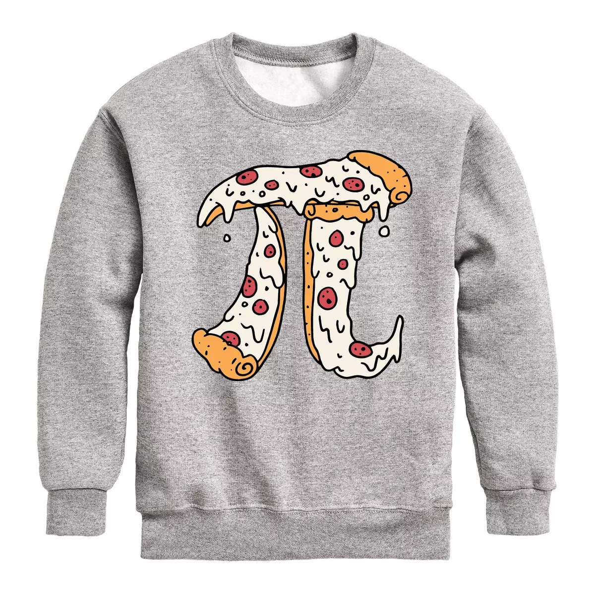 Детский свитшот с принтом Pizza Pi Instant Message, Black