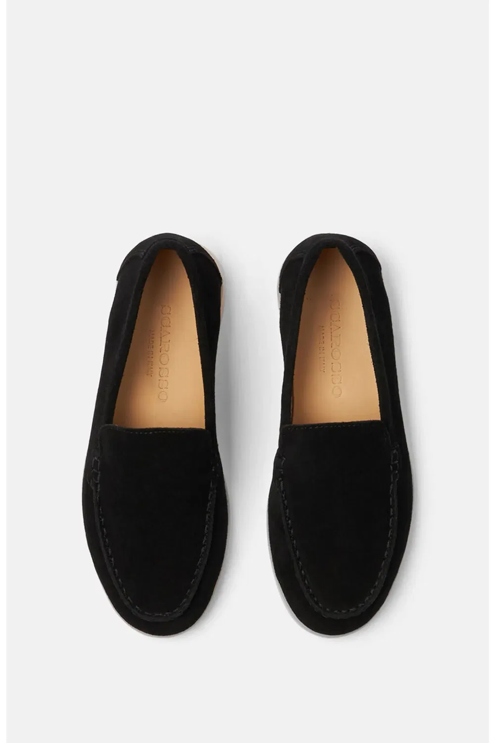 Детские туфли лоферы легкие Ludovico SCAROSSO, Black - Suede — фото 3